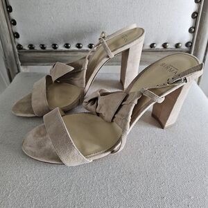 Alexandre Birman Beige Suede Heeled Sandals